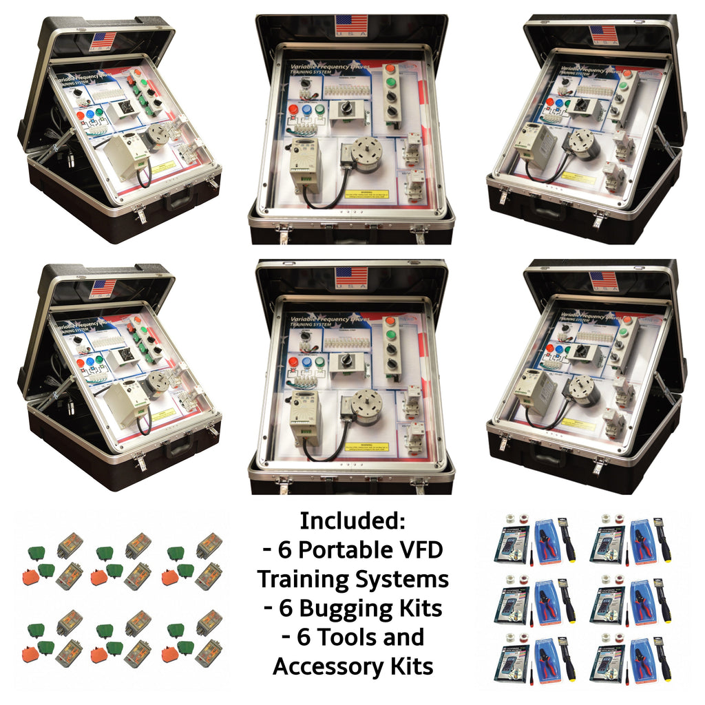 Portable VFD Training Systems,  Set of 6 Trainers