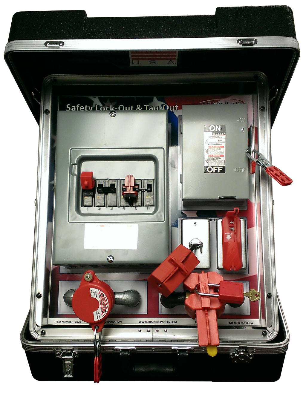 Portable Safety Lock-out Tag-out Training Systems,  Set of 6 Trainers