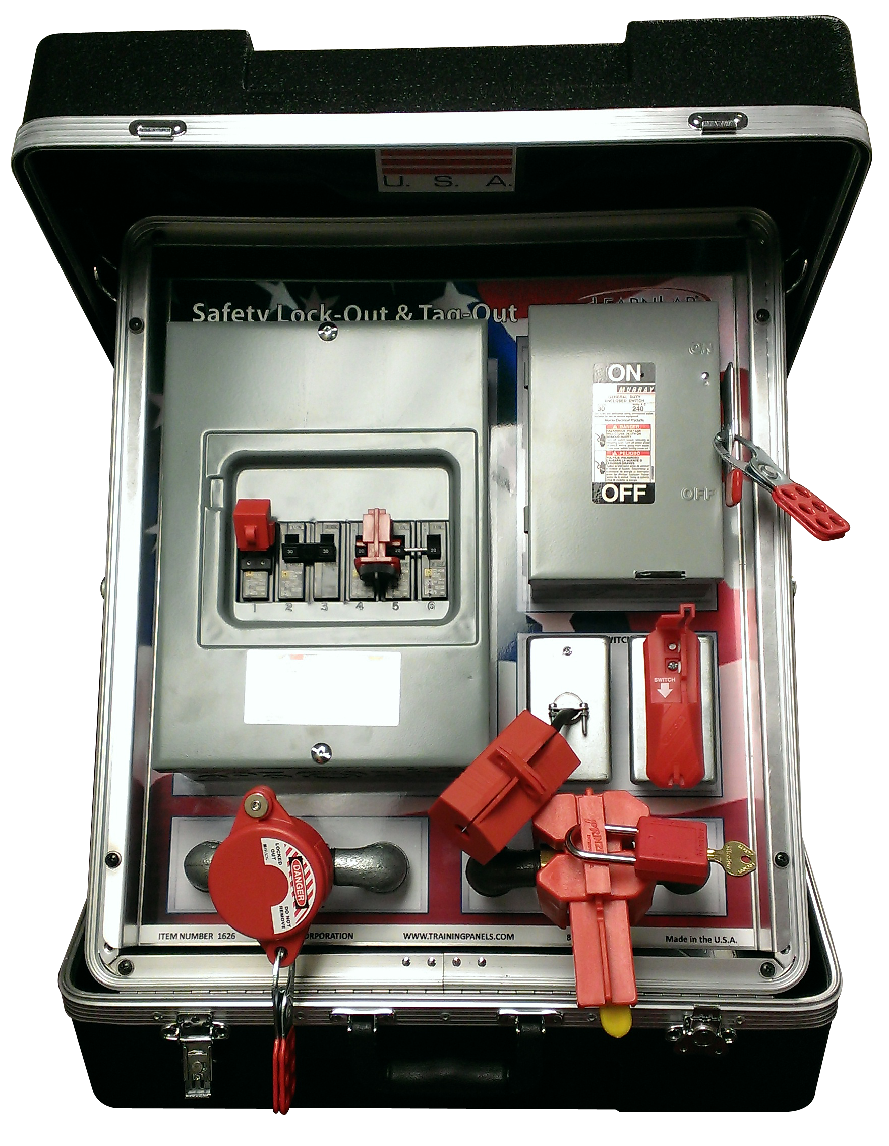 Portable Safety Lock-out Tag-out Training Systems,  Set of 6 Trainers